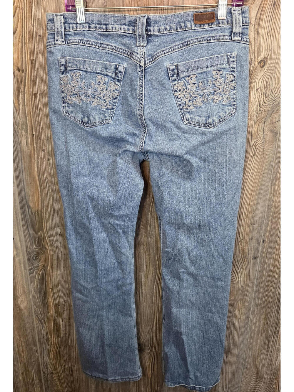 Rockies Natural Rise Denim Jeans Relaxed Fit Women 14 Long (32X29) Embroidered